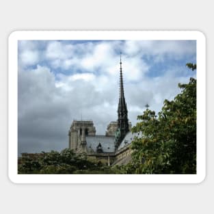 Paris Notre Dame de Paris Spire Before the Fire Sticker